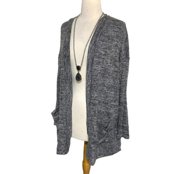 Harmony Balance Sweaters - Harmony Balance L black‎ Tulip Split Back Yoga Cardigan with pockets